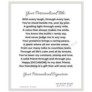 Poem for Friend