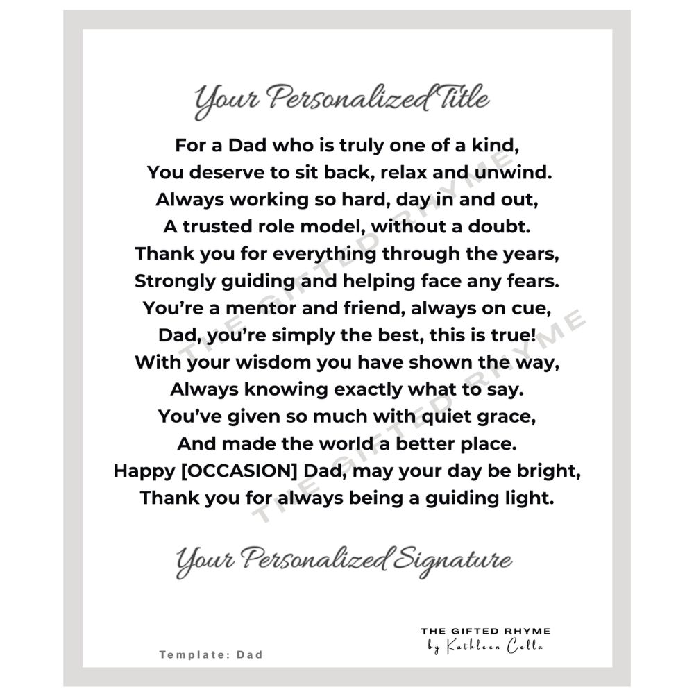Poem for Dad
