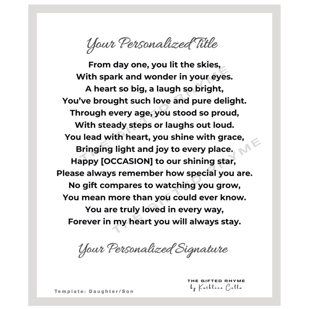 Poem for Daughter or Son - Image 2