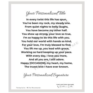 Poem for Wife or Husband
