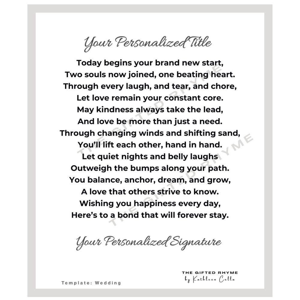 Poem for Wedding