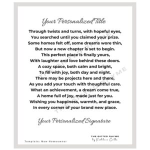 Poem for New Home
