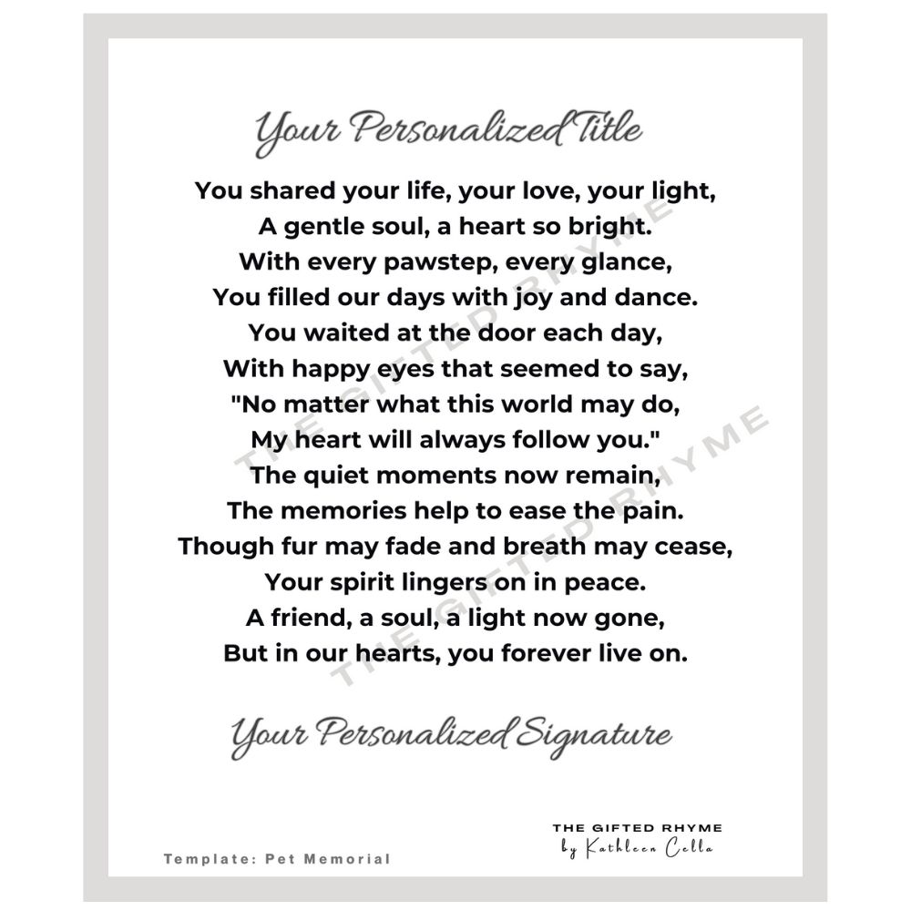 Poem for Pet Memorial - Image 2
